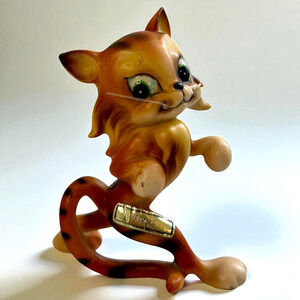 Josef Originals Tiger Figurine Character Cat Whiskers Labels Anthropomorphic MCM